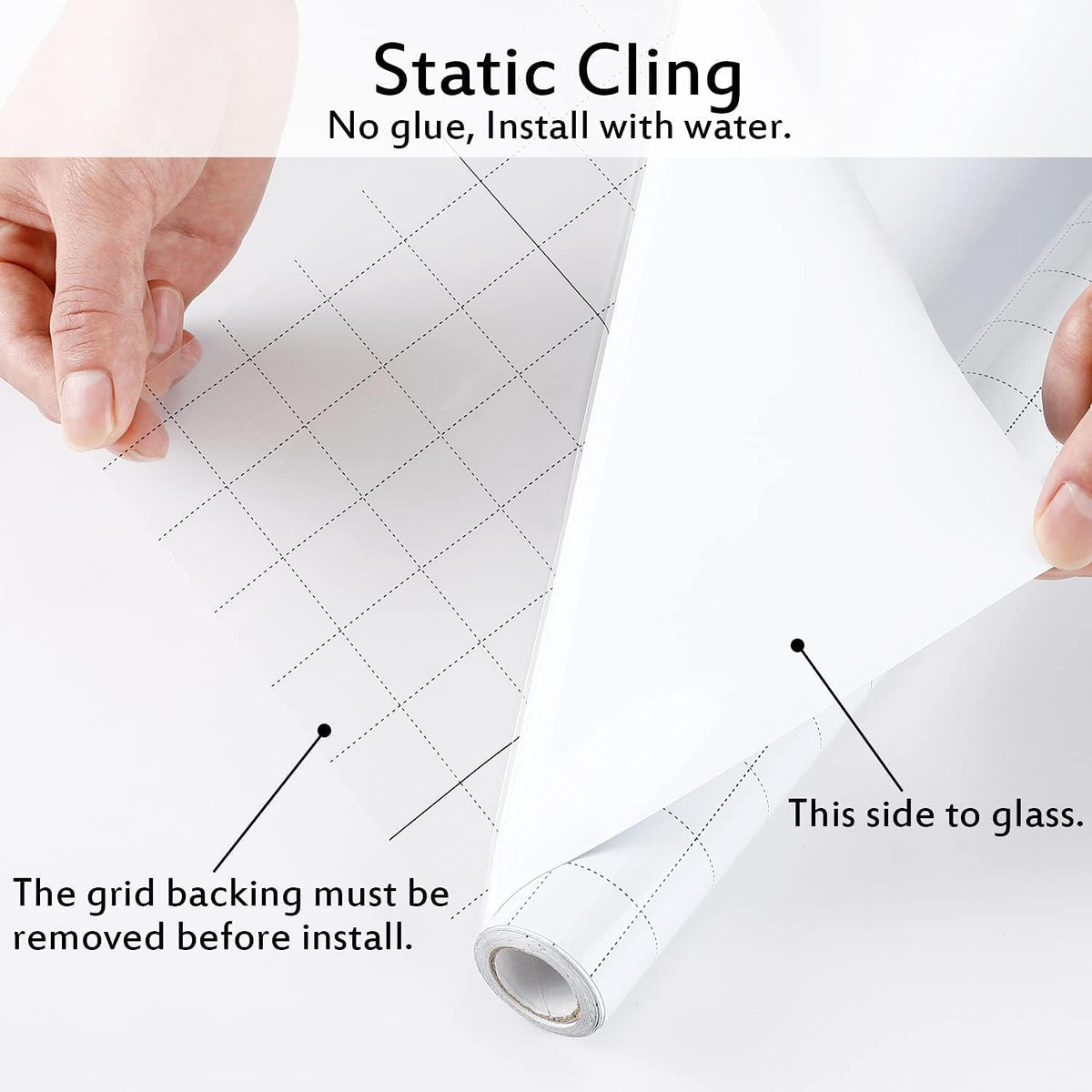Blackout Window Film, Static Cling Window Tint 100% Light Blocking No-Glue Window Cover for Home Privacy, Room Darkening, Nap Time, Aquarium, Baby Room, Day Sleeping (Matte Black, 17.7x78.7 Inch)