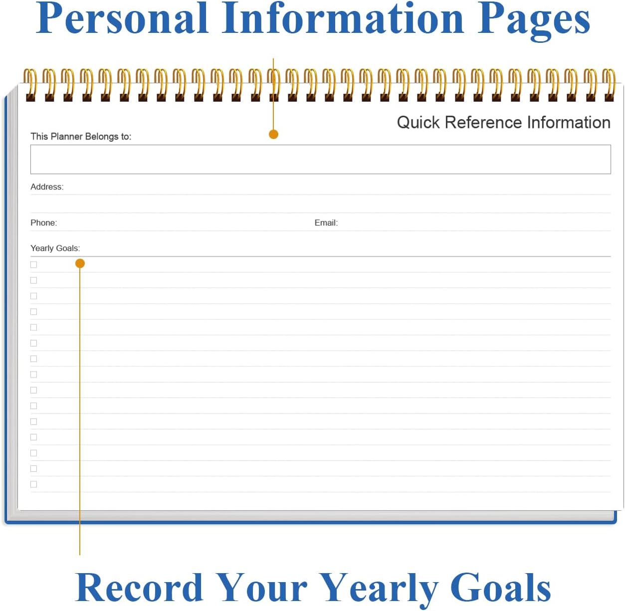 Weekly Productivity Planner - 8" x 11" Dashboard Desk Pad/Planner, Habit Tracker, Spiral Undated Weekly Planner for Office/School/Home, 54 Weeks, Grey