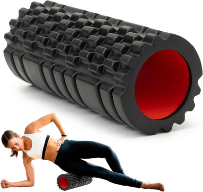 Krightlink Foam Roller High Density 13" Patented Exercise Roller for Deep Tissue Muscle Massage, Muscle Massage and Myofascial Trigger Point Release, Relieves Muscle Pain, Improves Mobility (Orange)