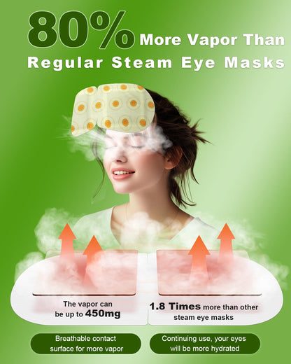 16 Packs Steam Eye Mask,Warm Eye Compress for Dry Eyes Sleep Mask,Hot Auto Heated Eye Masks Relaxing Items for Women Moist Heat for Eyes Soothing Eye Fatigue,Disposable EyeMask for SPA Essentials