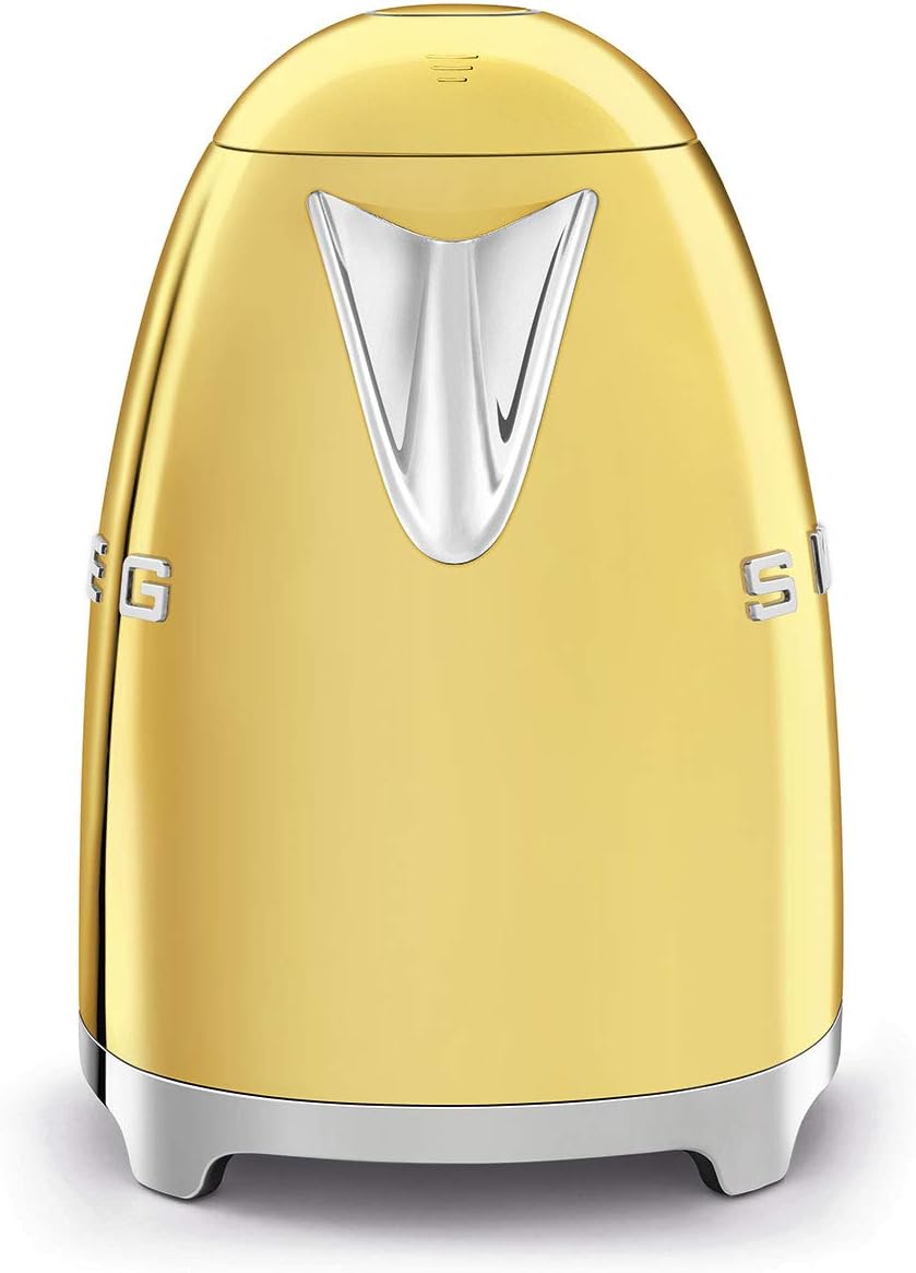 SMEG KLF03 Electric Kettle 1.7L (7 Cup), Retro Hot Water Boiler for Tea & Coffee, Fast Boiling, Auto Shut-Off, Soft Open Lid, 360° Swivel Base Countertop Kettle – Matte Champagne