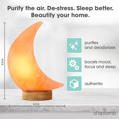 d'aplomb 100% Authentic Natural Himalayan Salt Lamp;Hand Carved Flower Rose Crystal Rock Salt from Himalayan Mountains; Dimmer Cord (Pink Flower)