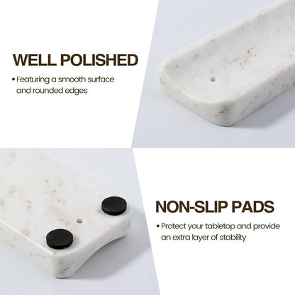 Koville Marble Incense Holder, Incense Holder for Sticks, Incense Sticks Holder Ash Catcher for Meditation Yoga SPA, Natural Stone Incense Burner, Home Table Decor (Grey)