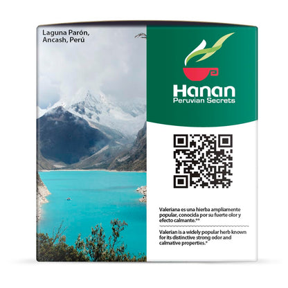 Hanan Peruvian Secrets Valeriana Herbal Tea | 100% Natural Valerian Root | 25 Tea Bags | Naturally Aids in Relieving Occasional Stress, Tension | Safely Promotes Sleep and Relaxation