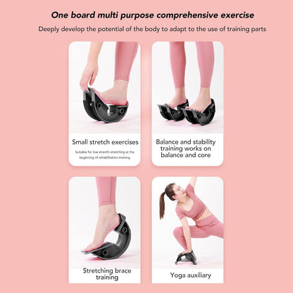 2pcs Foot Rocker, Anti Slip Stretching Compression Calf Stretcher for Men, Women(Black)