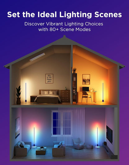 Govee Floor Lamp 2, RGBIC Smart Floor Lamp for Living Room, Bedroom