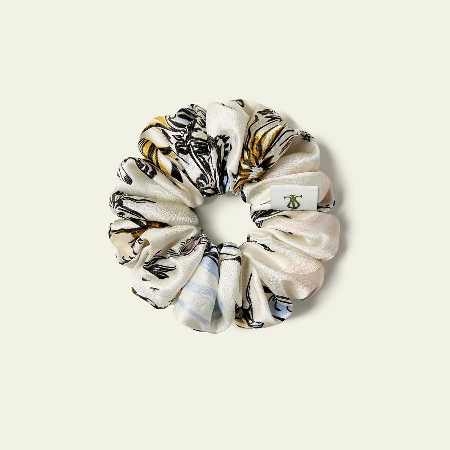 LILYSILK Silk Hair Scrunchies / Ties for Frizz & Breakage Prevention, 100% Mulberry, No Damage, Elastic ponytail Holders, 1Pc, Coffee - Colors A