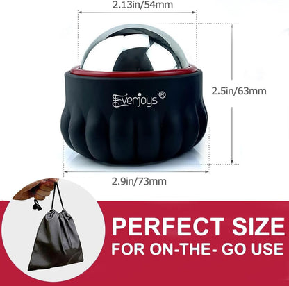 Everjoys Massage Ice Roller Ball, Cold & Heat Therapy Relief Massager, Deep Tissue Massage Pain Relief, Massager Tool for Back/Neck/Body/Face/Foot Pain, Muscles Recovery