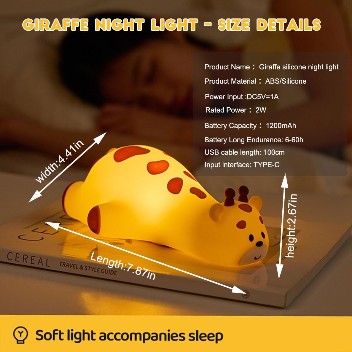 Sloth Gifts for Kids, Squishy Sloth NightLight,Silicone Animal Nursery Lamp