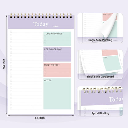 Weekly To Do List Notepad, Undated Planner with 52 Sheets (8.5''x11'') | Desk Accessories and Supplies, Women & Man, Home School & Work