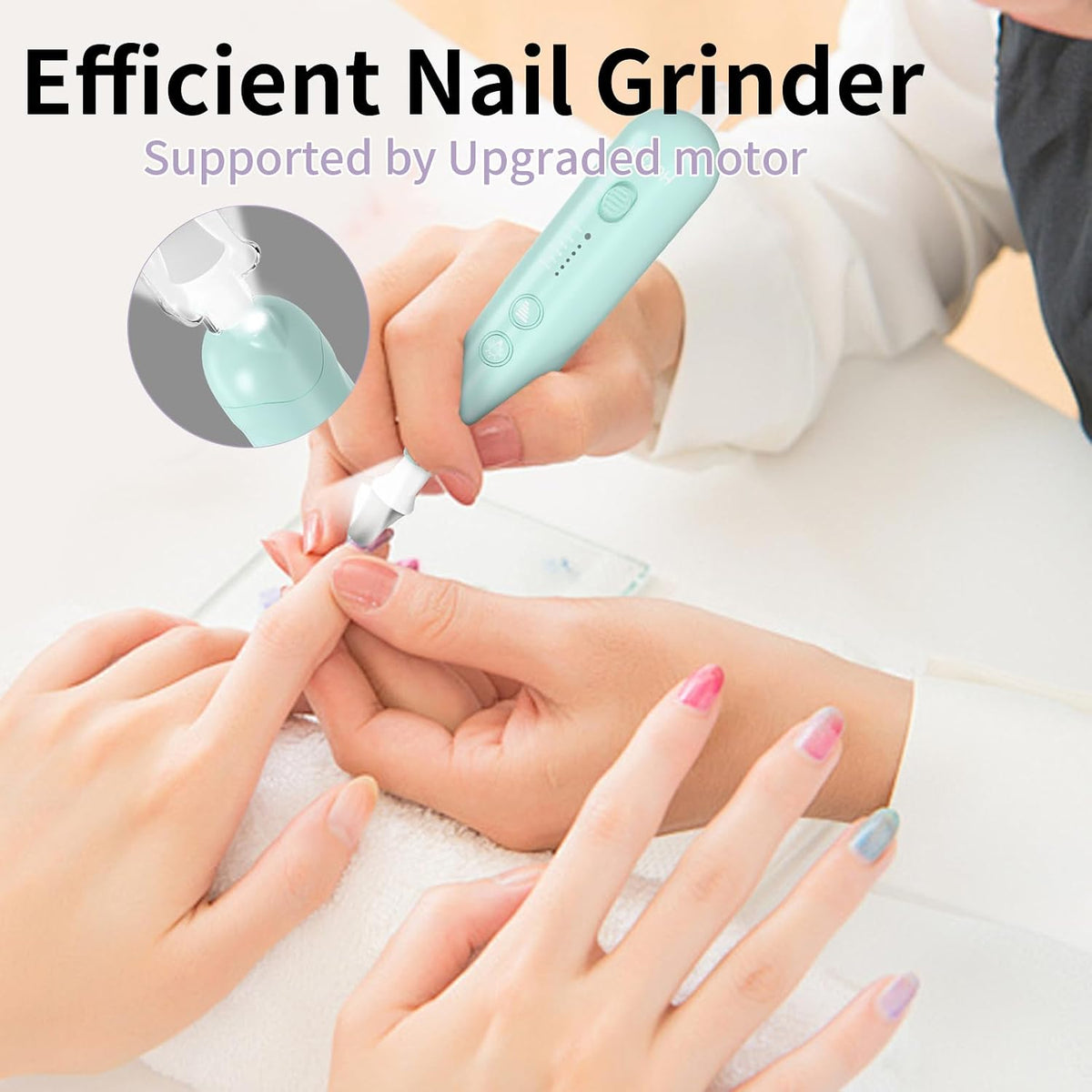 Hoxida Nail Drill Grinder for Senior Thick Toenail Manicure Pedicure Kit