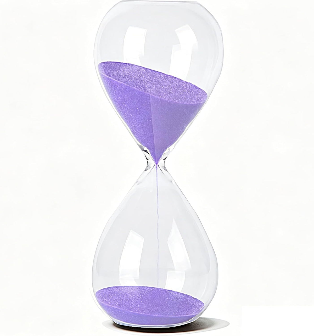 Hourglass, HoveBeaty Black Sand Timer, 15 Minute Hand-Blown Glass
