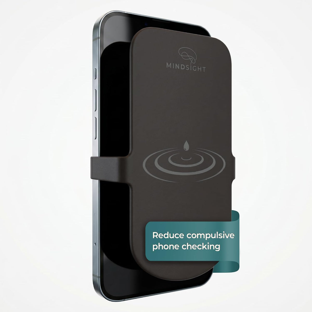 Mindsight PhoneBlock to Reduce Compulsive Phone Checking | Silicone screen cover w/ elastic strap fits most iPhones & Samsungs | Promotes Mindful Phone Use | Home, Office, Outdoors | Less Phone, More Life