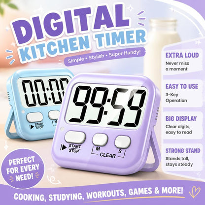 Antonki 2 Pack Digital Timer for Kids Classroom Kitchen Timers for Cooking