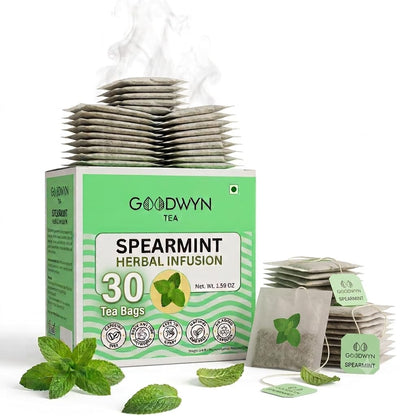 Goodwyn Spearmint Tea Bags, Herbal Tea, 30 Bags