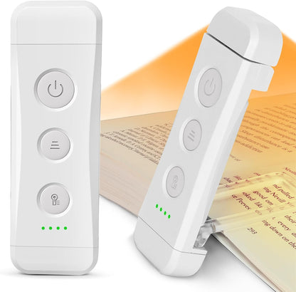 Glocusent USB Rechargeable Book Light, Portable Clip-on LED Reading Light