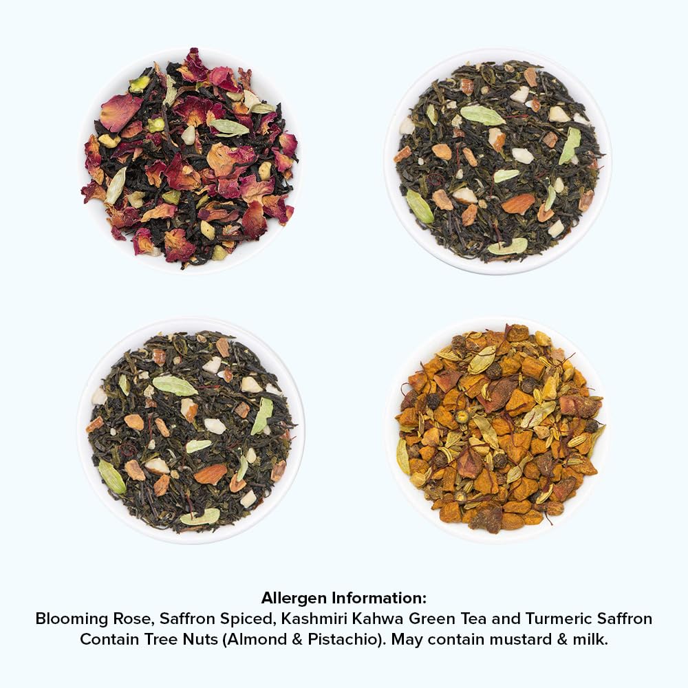 VAHDAM, Oprah's Favorite Tea Gift Set | 3 Premium Chai Teas in Golden Tin Caddy Gift Box | Exotic Chai Tea Blends | Gluten Free, Non GMO | Gifts for Men And Women