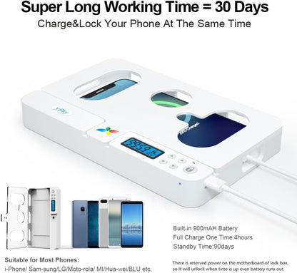 ySky Phone Lock Box with Timer,Phone Access Blocker Device for Cell Phones, Limits Smartphone Access, Reduces Screen Time & Improves Focus,Timed Jail Locker to Help Kids,Students, Adults Focus Back
