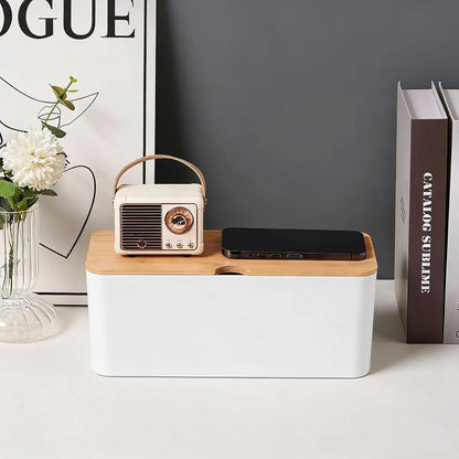 Cable Management Box Wire Organizer for Power Strip Hiding