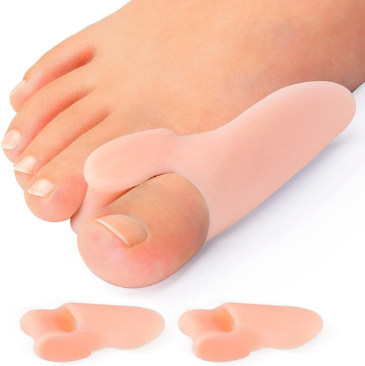 Promifun Bunion Cushion Protector, 10 Packs of Bunion Corrector Pads with Separator for Big Toe, Gel Shield for Foot Pain Relief, Calluses, Corns - Clear