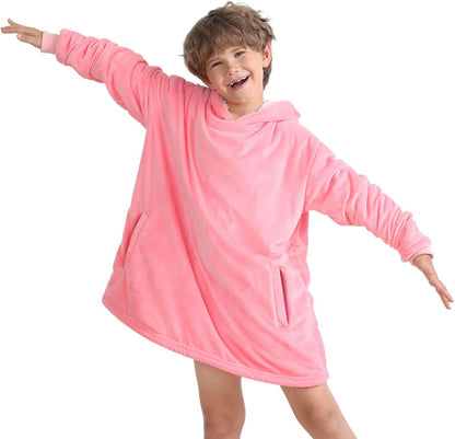 LetsFunny Blanket Hoodie,Oversized Wearable Sherpa Fleece Blanket Sweatshirt,Super Soft Warm Cozy with Giant Pocket,Gifts for Women Men Adults Teenagers, One Size Fits All