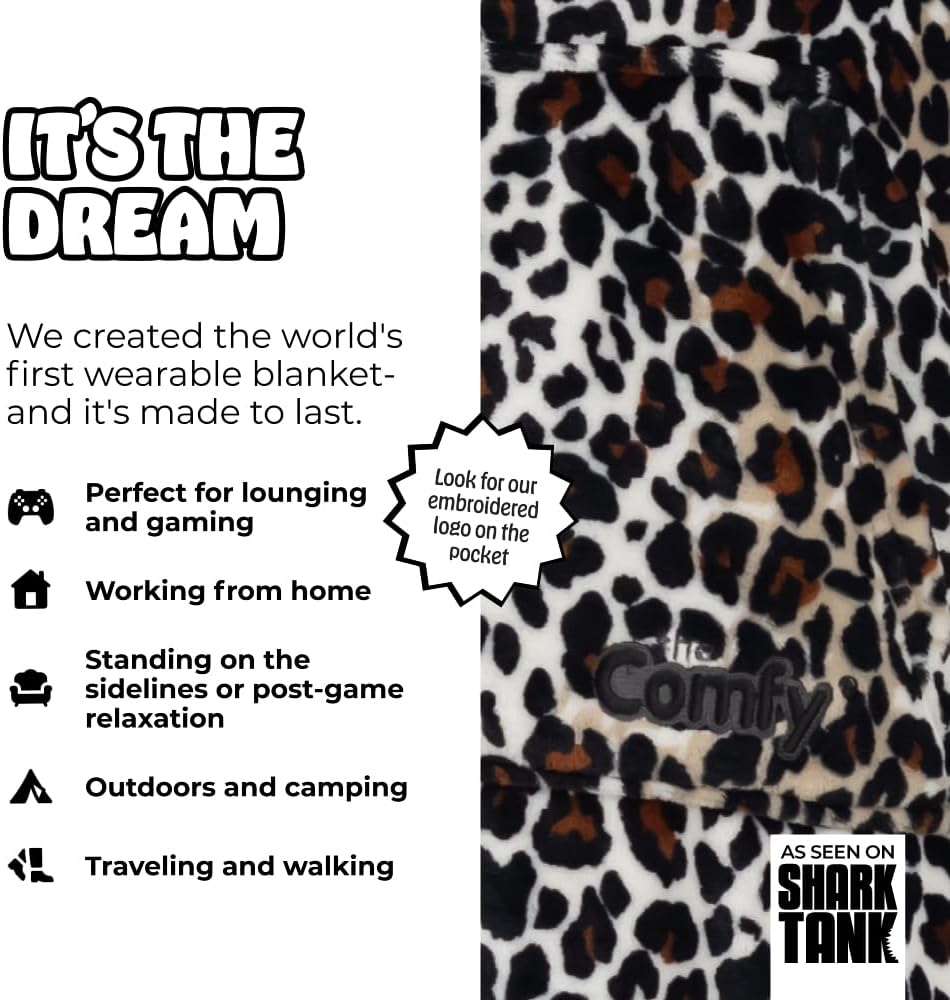 THE COMFY Dream | From Shark Tank | Patented | No Sherpa | Light Wearable Blanket Hoodie | Gift for Women & Men | One Size