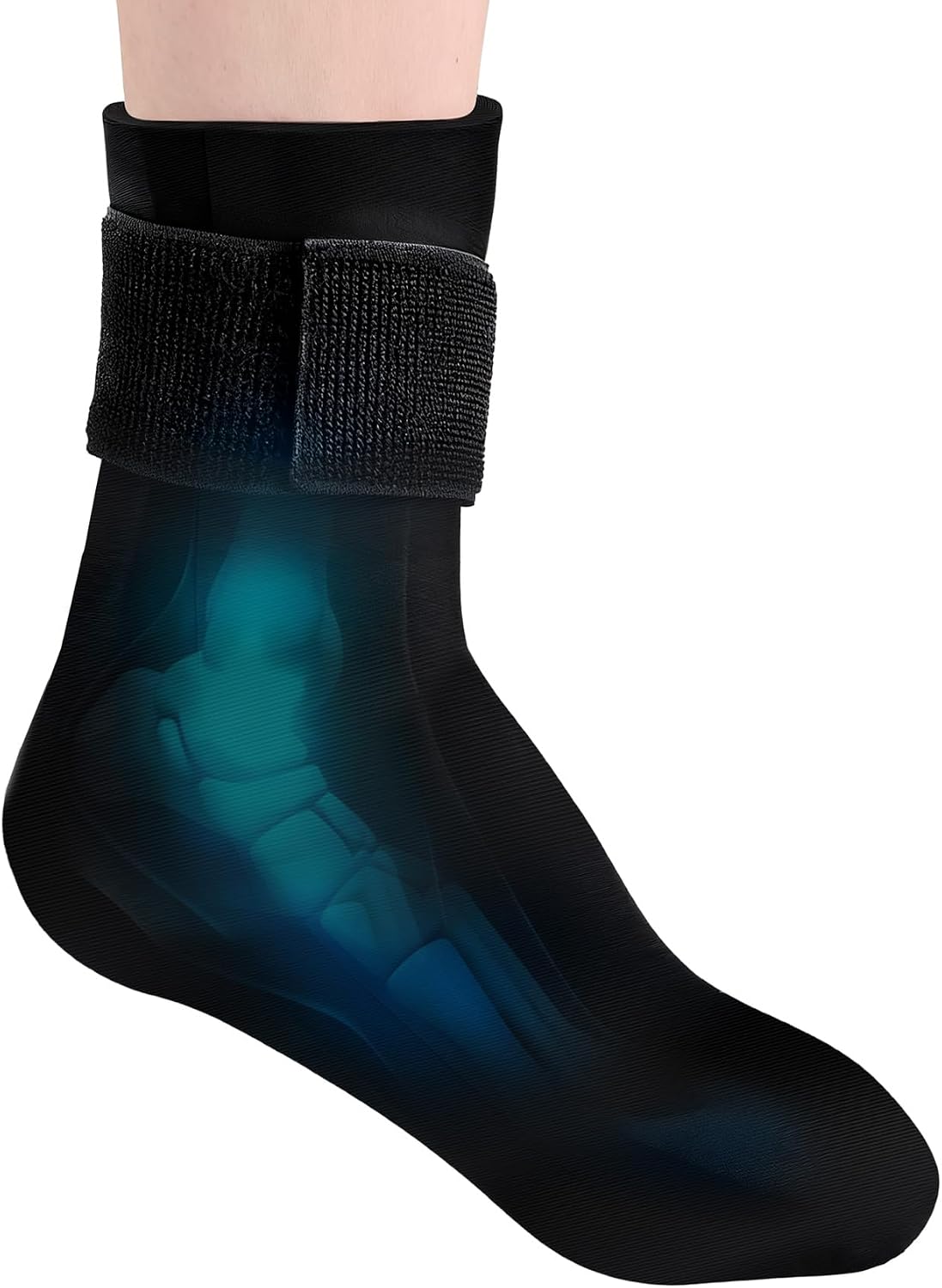 Ankle Ice Pack Wrap for Swelling,Cold/Hot Therapy Ice Pack for Foot,Reusable Gel Ice Compression Socks,for Soothe Plantar Fasciitis,Achilles Tendonitis,Sprained,Pain Relief,for Women & Men,1 Pack