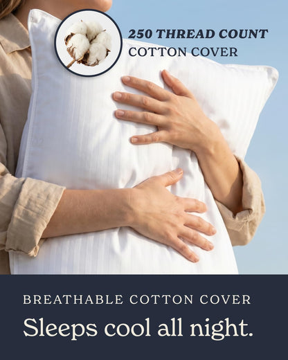 Beckham Hotel Collection Bed Pillows Standard/Queen Size Set of 2 - Original Soft Down Alternative Pillow for Sleeping - Soft Support for Back, Stomach or Side Sleepers
