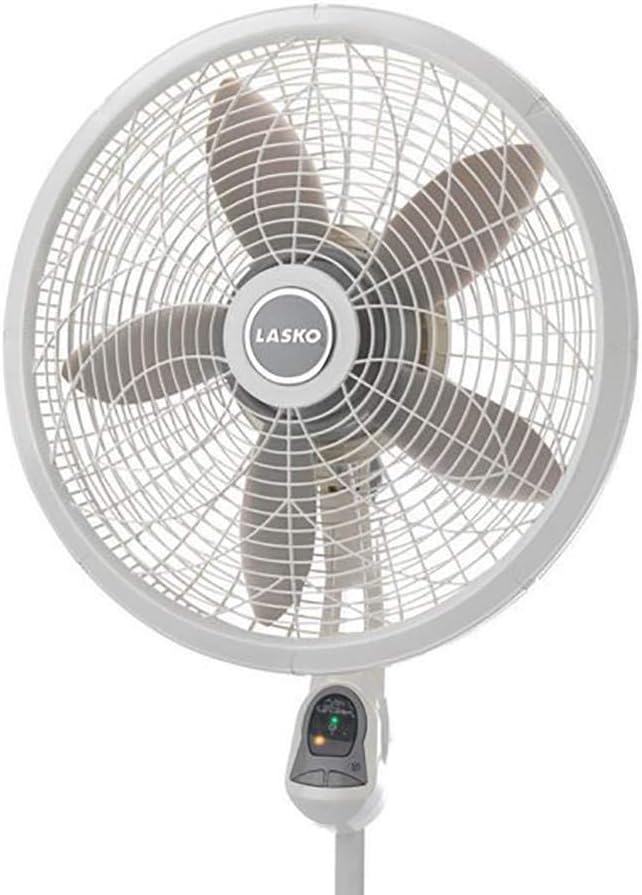 Lasko Oscillating Adjustable Pedestal Stand Fan with Timer and Remote for Indoor, Bedroom, Living Room, Home Office & College Dorm Use, 16 Inch, White, 1646