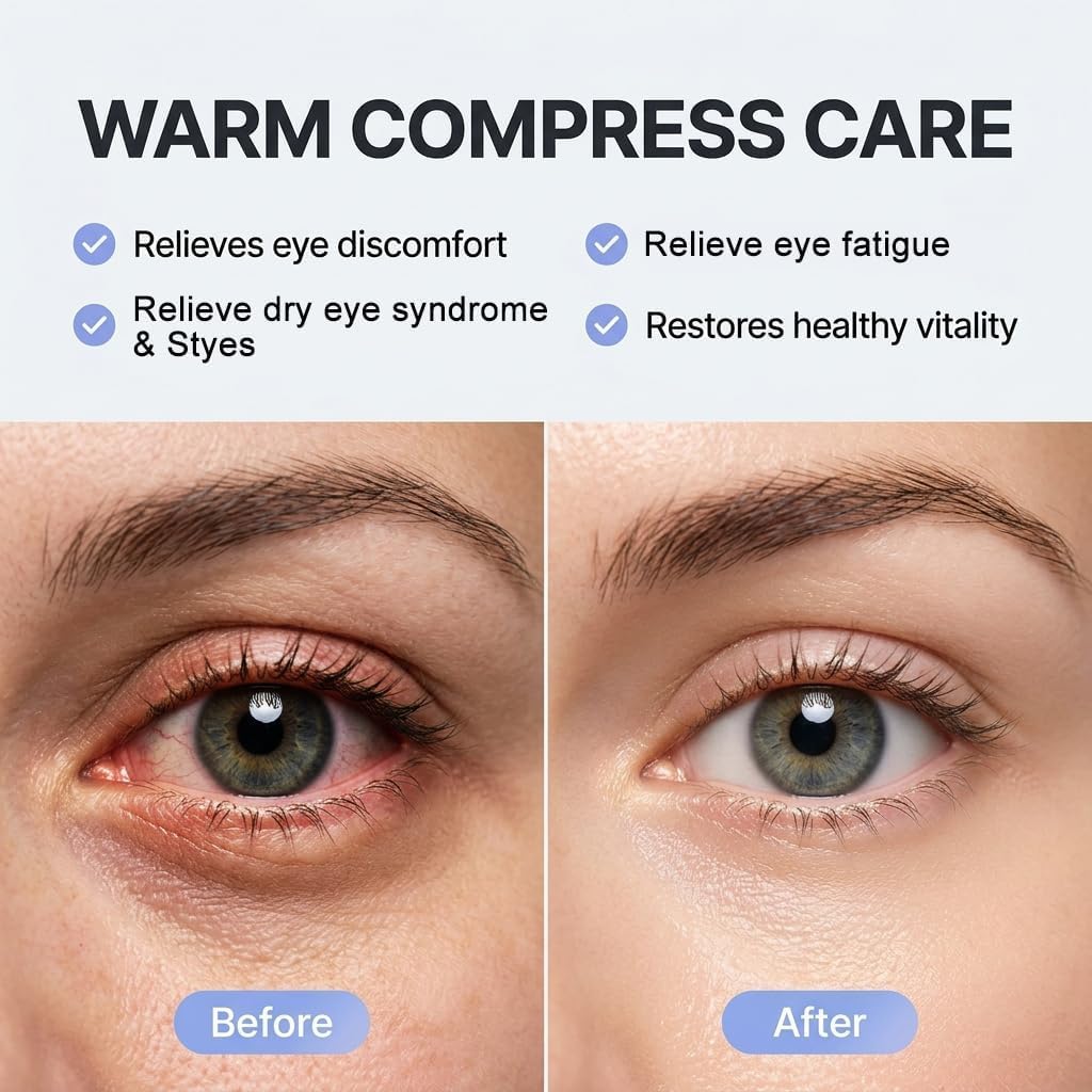 FACEMOON 30 Pack Self-Heating Steam Eye Masks for Dry Eyes: Moist Heat Warm Compress for Stye Fast Relief & Digital Eye Strain, Disposable Heated Eye Mask, No Microwave Needed, Unscented Travel Ready