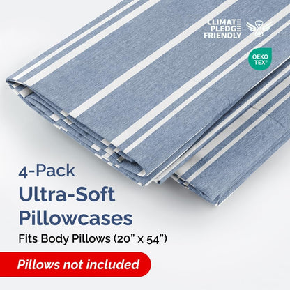 Standard Pillow Cases Set of 10 - Ultra Soft Hotel Quality Pillowcase Covers - Comfy, Cozy & Wrinkle Free - Shrink, Stain and Fade Resistant - Machine Washable Pillow Protectors - 10 Pcs Set - White - Colors A
