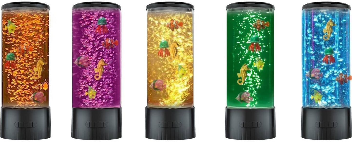 COLORLIFE Sensory Bubble Tube Table Lamp – Extra Large 5.5-Inch Diameter, Calming Aquarium Effect with Lifelike Fish, Ideal Gift for Autism & Anxiety Relief, Kids Room, Sensory Room, Bedroom, Office