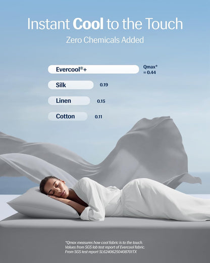 REST® Evercool®+ Cooling Pillowcases for Hot Sleepers, Standard, 2PCS