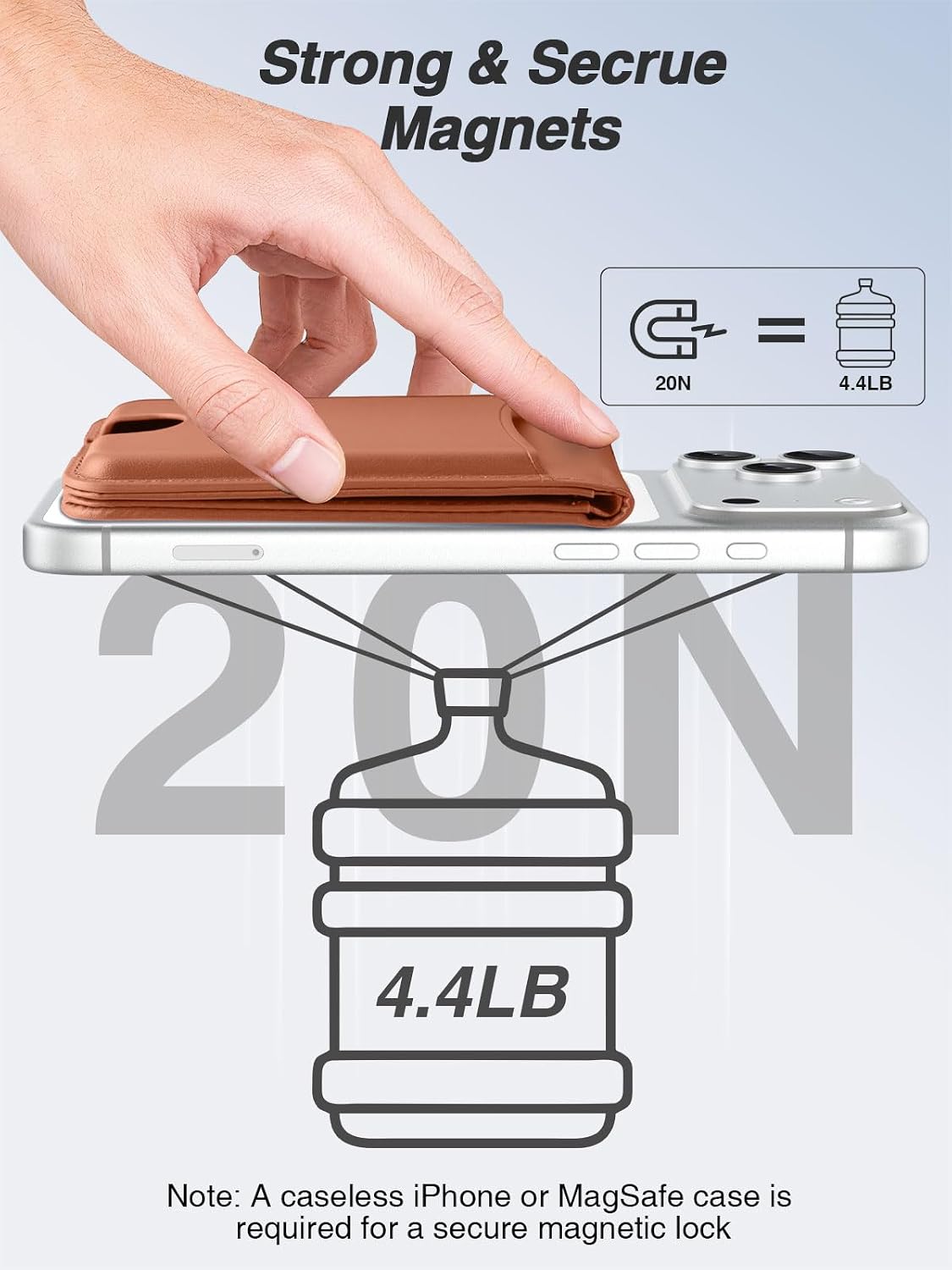 TopMade for MagSafe Wallet Works with Find My, Strongest Magnetic Wallet