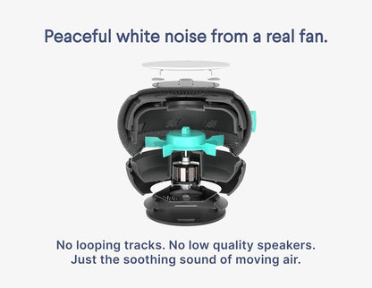 SNOOZ Smart White Noise Machine - Real Fan Inside for Non-Looping Sound, Portable Sleep Aid for Adults, Dogs, Travel, Home, Bedroom, Sleeping, Office Privacy, Therapy, & Baby Registry Essential- Cloud