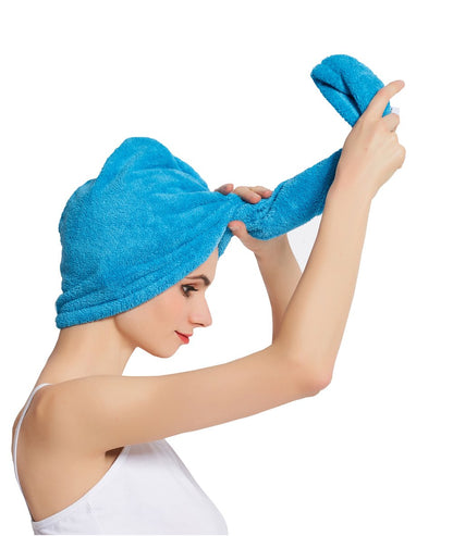 HOPESHINE Hair Towel Twist Microfiber Bamboo Fabric Women's Soft Shower Towels for CurlyHair Turban Wrap Drying Cap Great Gift for Girls 3-Pack