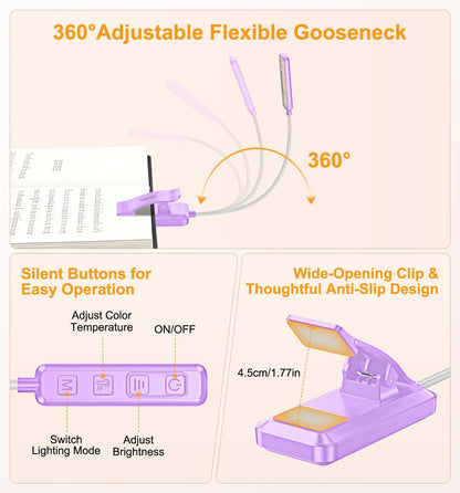 Gritin 2026 Gen 2 Book Light for Reading- 30 Eye Caring Full Spectrum LED
