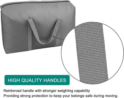 100L Extra Large Storage Bags, Big Moving Bags with Strong Zippers & Carrying Handles, Packing Bags for Moving, Storage, Travel and Camping, Storage Totes For Space Saving (Black)