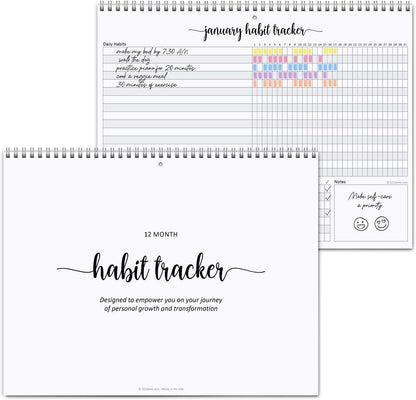 321Done Habit Tracker Calendar Pad, 8.5x11 Monthly, Made in USA