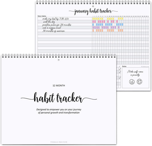 321Done Habit Tracker Calendar Pad, 8.5x11 Monthly, Made in USA