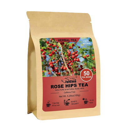FullChea - Rose Hips Tea Bags, 50 Count, Dried Rose Hips