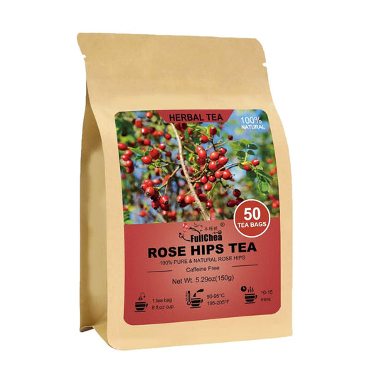 FullChea - Rose Hips Tea Bags, 50 Count, Dried Rose Hips