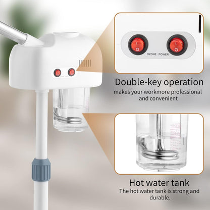 Winado 2 in 1 Facial Steamer with 5X Magnification Light, Deep Cleaning