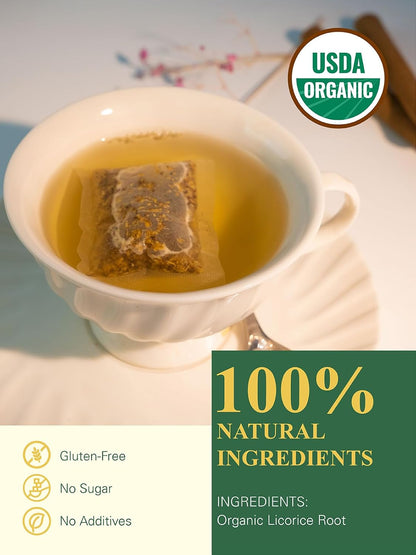 GLDNT Organic Milk Thistle Tea, Natural Organic Milk Thistle Seed Herbal Tea, Mild & Mellow Taste, Caffeine Free, 100 Count