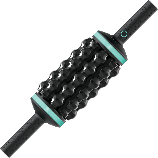 Chirp RPM Rolling Percussive Massager – Deep Tissue Muscle Massager and Back Roller with Hands-Free Base, Rechargeable Leg Massager Roller, 5-Speed Massage Roller Stick for Legs, Foot & Calf Massager