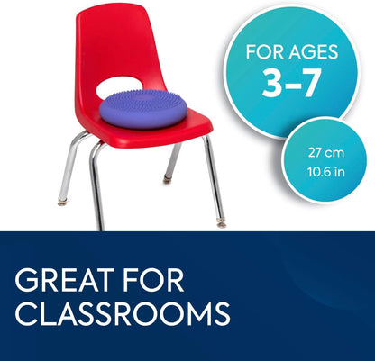 Bouncyband – Wiggle Seat – Purple, 13” D – Large Sensory Cushion for Kids