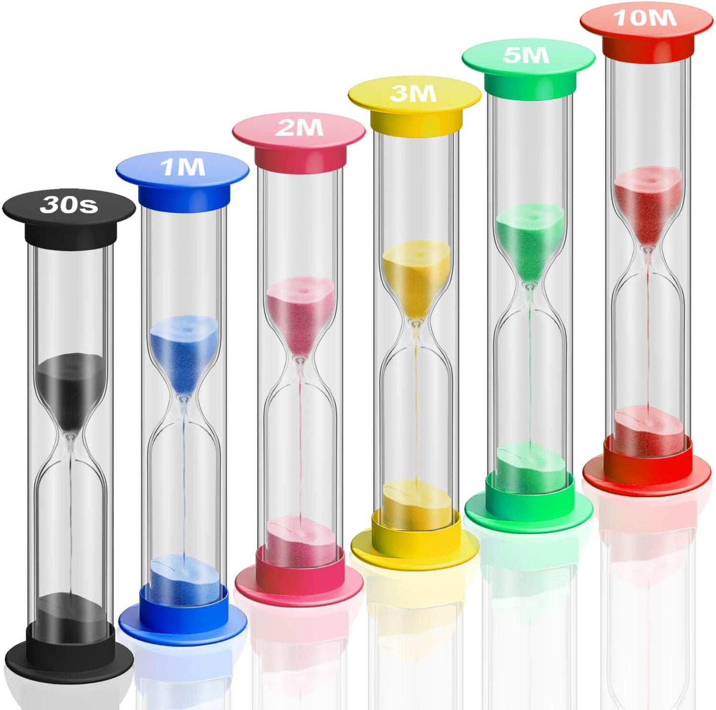 2 Minute Hourglass Sand Timer with Suction Cup,Unbreakable Sucker Sand Clock Timer 2 min,Plastic Mini Sand Watch,Rotatable Reloj De Arena for Kids Toothbrush(Blue)