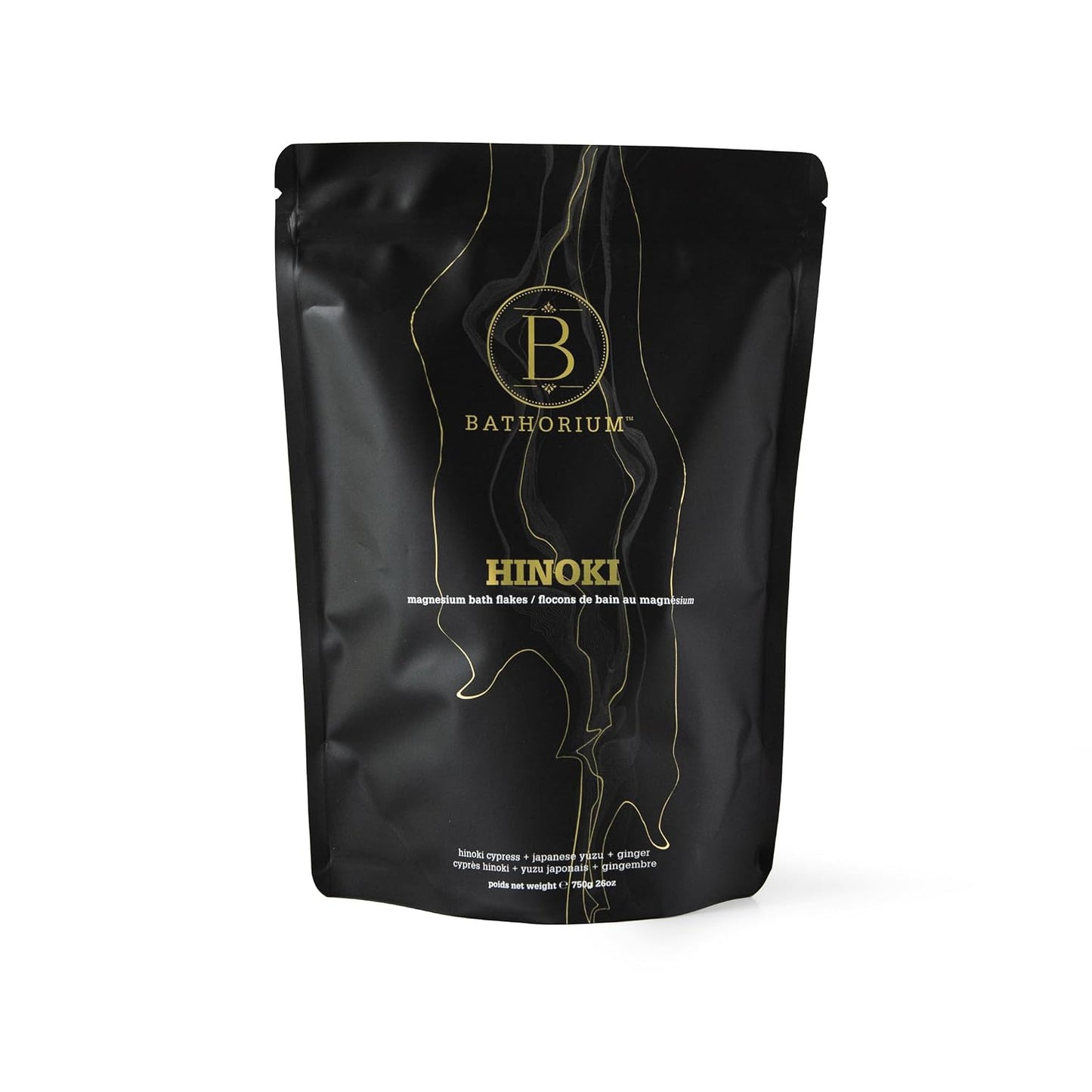 Bathorium Hinoki Magnesium Chloride Bath Flakes, 26 oz
