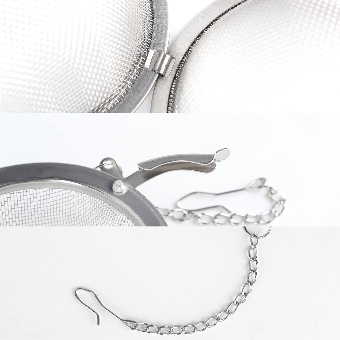 Fu Store 2pcs Stainless Steel Mesh Tea Ball 2.1 Inch Tea Strainers Teas Infuser Strainer Filters for Teas