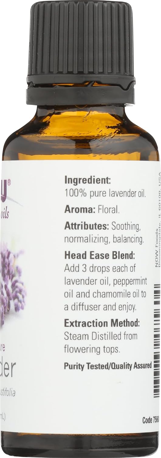 NOW Foods Lavender Oil, 1 Fluid Ounce (2 Pack)